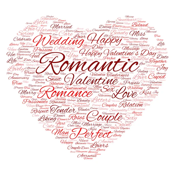 Valentine's Day wordcloud — Stock Photo, Image