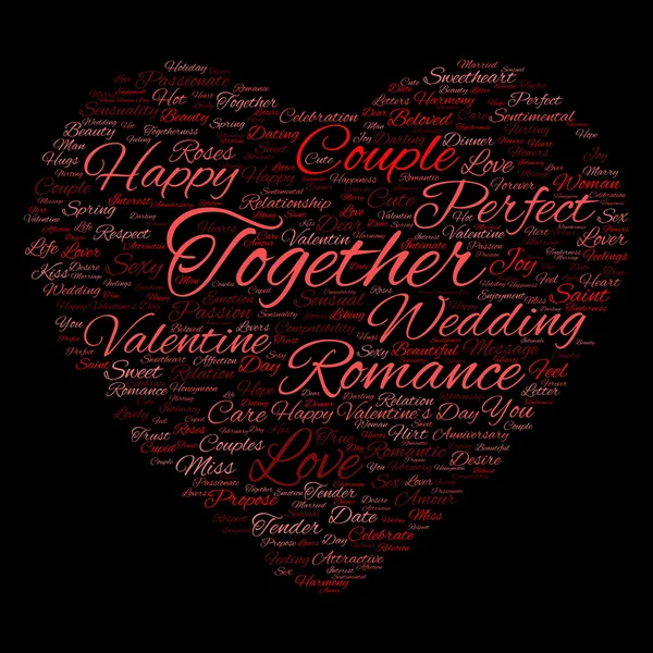 Testo di San Valentino wordcloud — Foto Stock