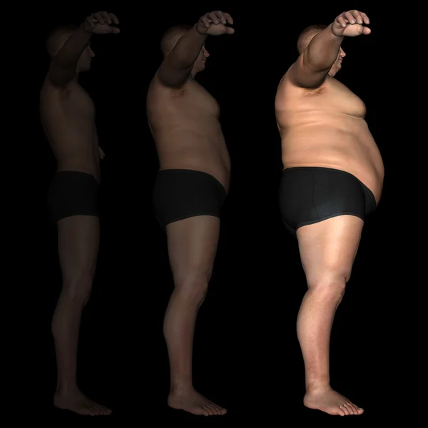 Slim fit dieta z mięśni młodych mężczyzn — Zdjęcie stockowe