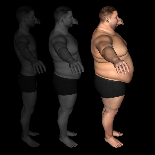 Стройная диета с мускулистыми молодыми мужчинами — стоковое фото