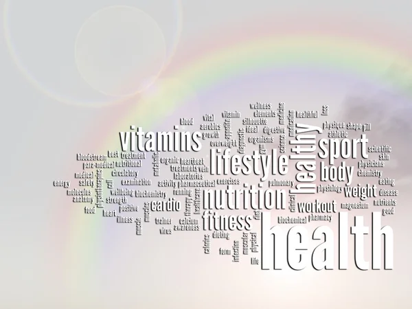 Gezondheid abstracte word cloud — Stockfoto