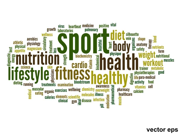 Chmura słowa zdrowia — Wektor stockowy
