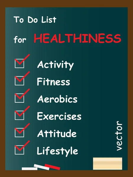 Conceptual healthiness  to do list — Stock Vector