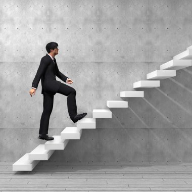 bir merdiven tırmanma işadamı