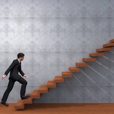 bir merdiven tırmanma işadamı