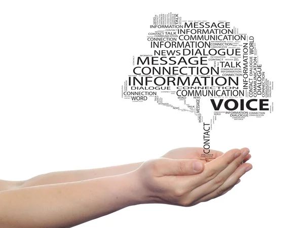 Voice contact word cloud — Stock Photo, Image