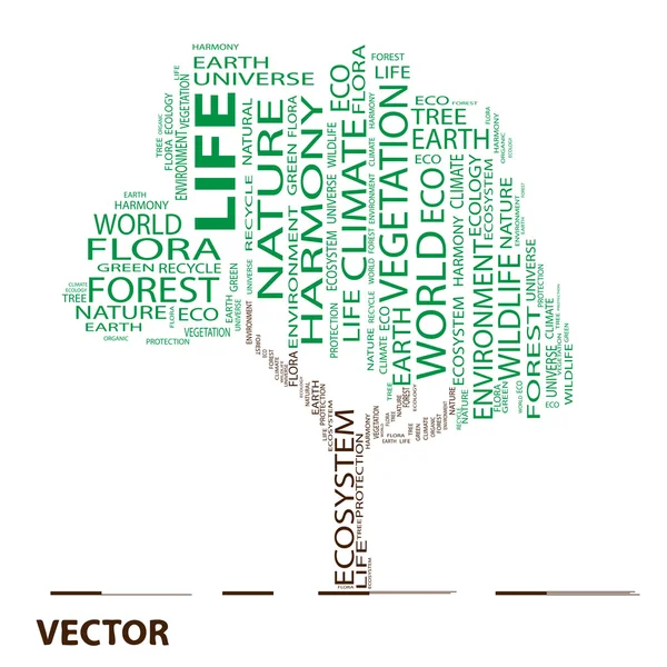 Ökologie-Wortwolke — Stockvektor
