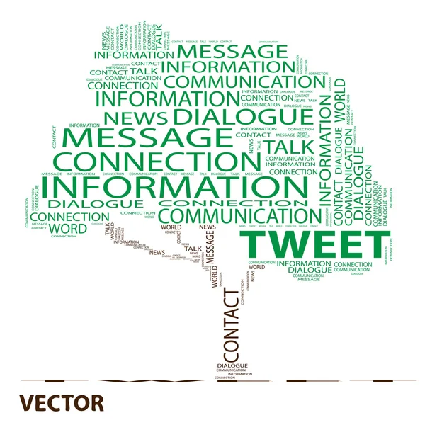 Mededeling word cloud — Stockvector