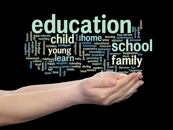 Education or family abstract word cloud — Stock Photo, Image