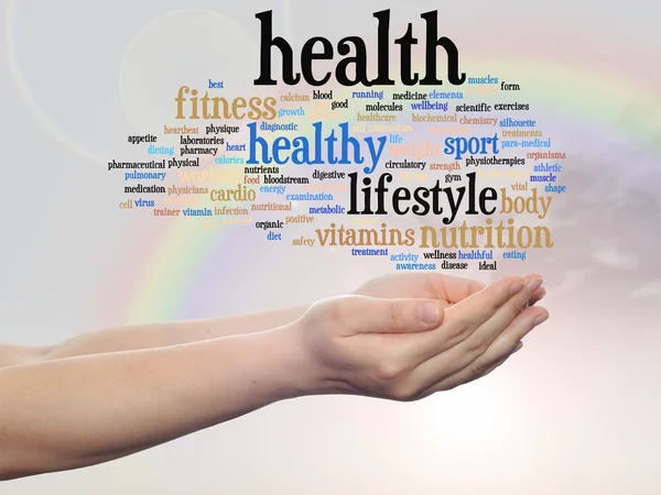 Gezondheid word cloud — Stockfoto