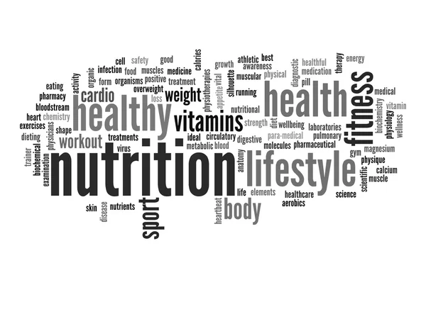 건강 단어 구름 — 스톡 사진