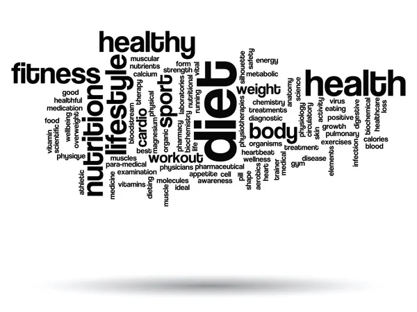 Gezondheid word cloud — Stockfoto