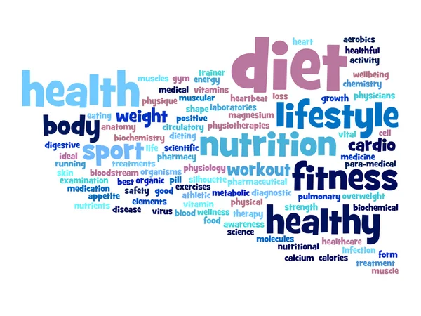 Gezondheid word cloud — Stockfoto