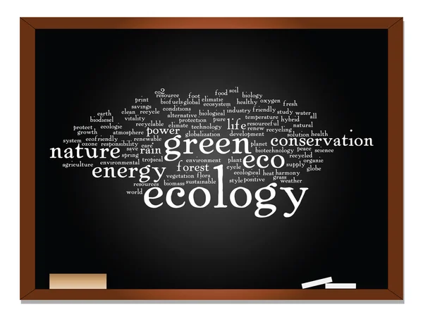Ökológiai szófelhő — Stock Fotó