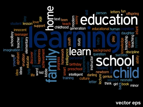 Educación Word Cloud — Vector de stock