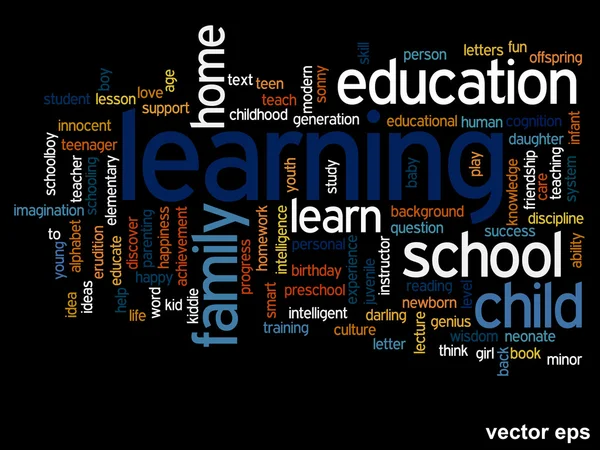 Educação Word Cloud — Vetor de Stock