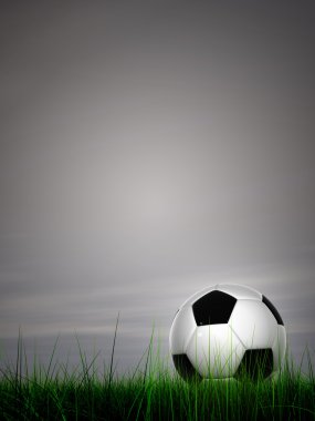 Yeşil çimenlerin üzerinde futbol