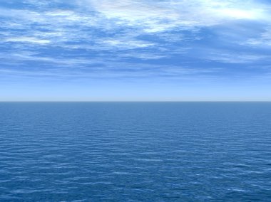 su ile güzel deniz manzarası