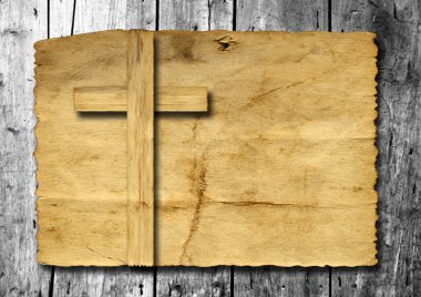 bir Hıristiyan dini haç ile banner