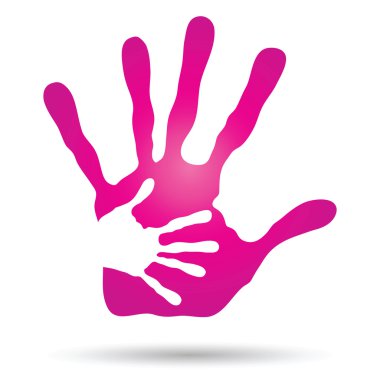 Kavram ya da kavramsal insan ya da anne ve çocuk el boyalı, izole üzerinde beyaz arka plan yazdırır