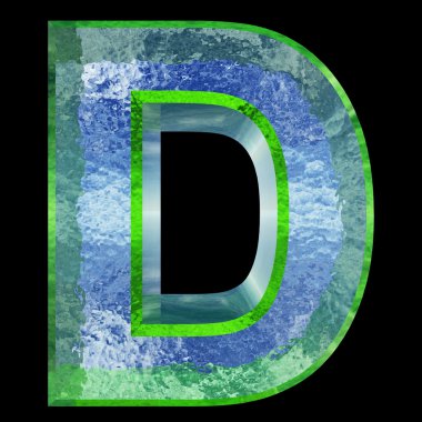 ice font part of set or collection isolated on black background for winter