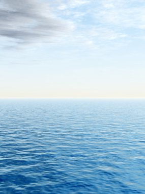 okyanus su dalgaları ve gökyüzü