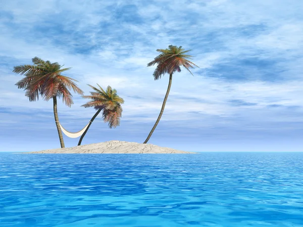 Isolated exotic island — Stock Photo, Image