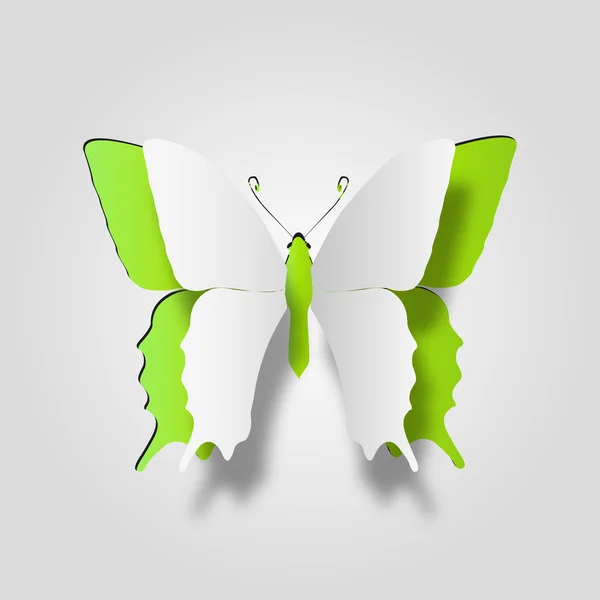 Conceptual white paper butterfly — Stock Photo, Image