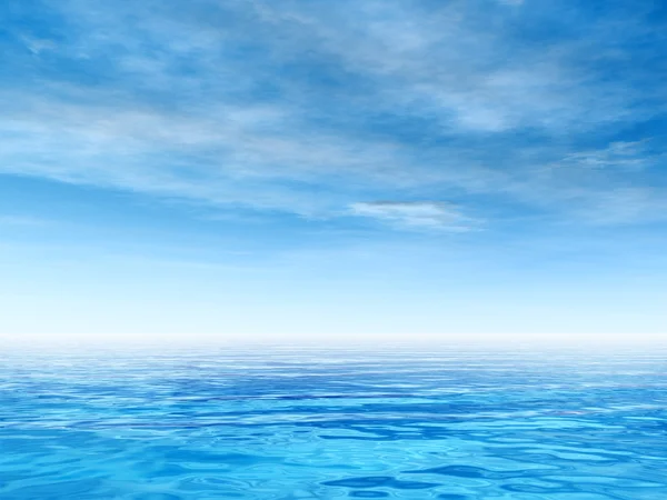 Vlny oceánu vody a nebe — Stock fotografie