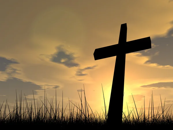 Conceptual black cross — Stock Photo, Image