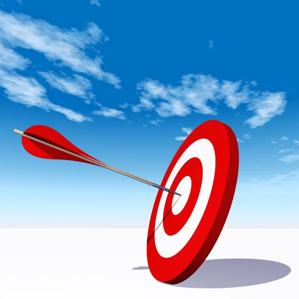 Conceptuele rode dart targetbord — Stockfoto
