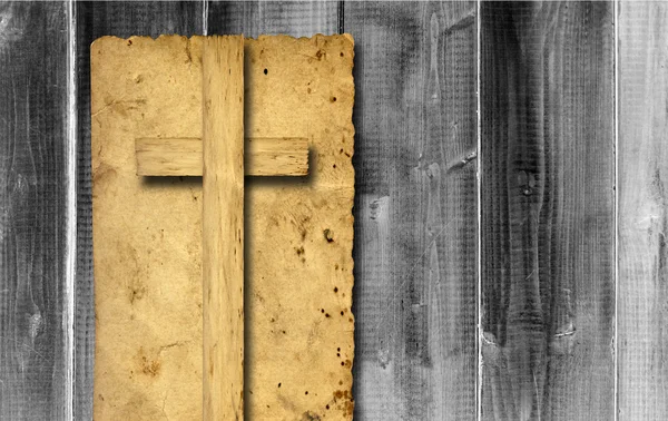 Bannière avec une croix religieuse chrétienne — Photo