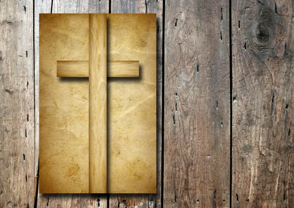 Banner met een christelijke religieuze kruising — Stockfoto