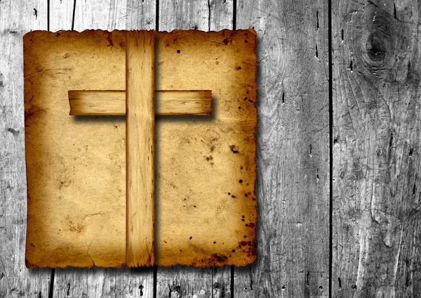 Banner with a Christian religious cross — Stock Photo, Image