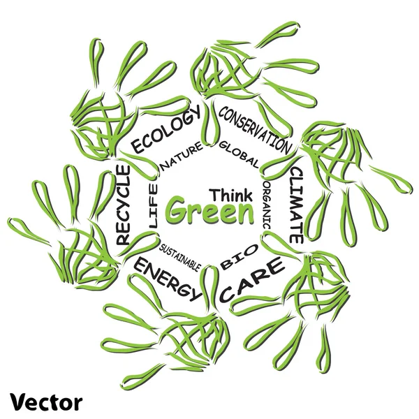 Nube de palabras de salud conceptual vectorial — Vector de stock