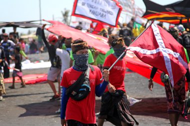 Ginyar, Bali, Endonezya 18.09.2015 Uçurtma Festivali