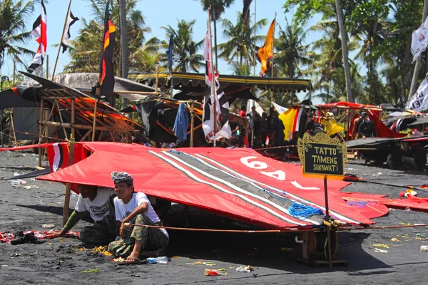 Festival de cometas en Ginyar, Bali, Indonesia 18.09.2015 — Foto de Stock