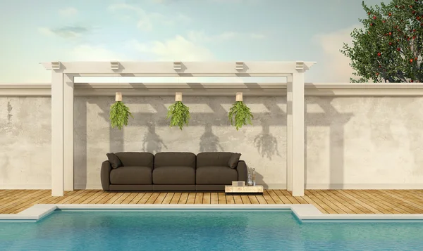 Holiday villa with pool — Stock Photo, Image
