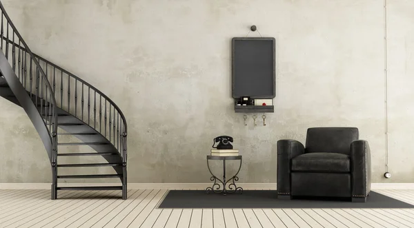 Vintage room with staircase — Stock Photo, Image