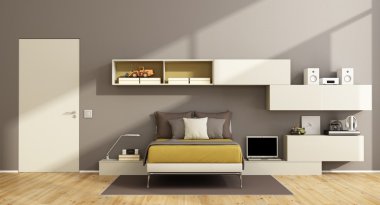 Modern genç çocuk yatak odası