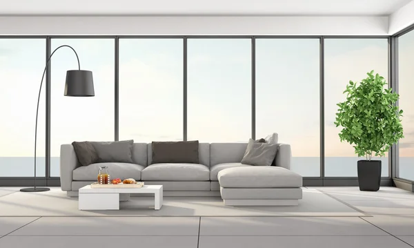 Contemporary living room of a holiday villa — Stock Photo, Image