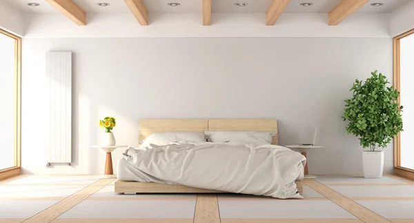 Comfortabele slaapkamer met rustgevende kleuren — Stockfoto ... Comfortabele slaapkamer met rustgevende kleuren — Stockfoto ...