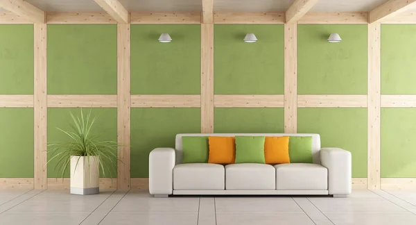 Groene moderne woonkamer — Stockfoto