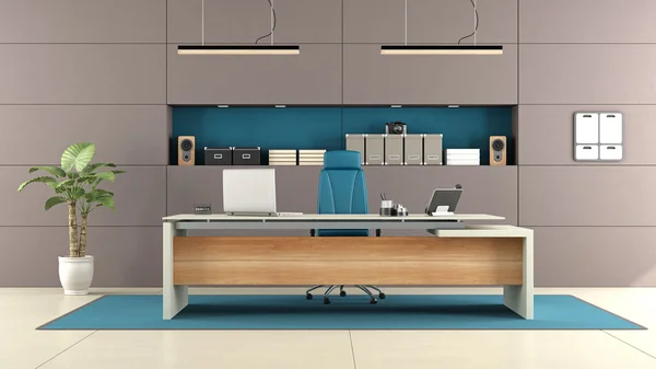 Modern brown office — Stock Photo, Image