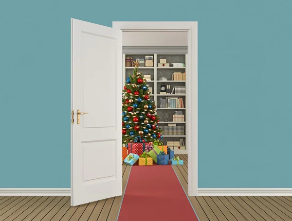 Klasické vánoční interiér — Stock fotografie
