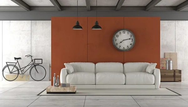 Living room in industrial style — Stock Photo, Image