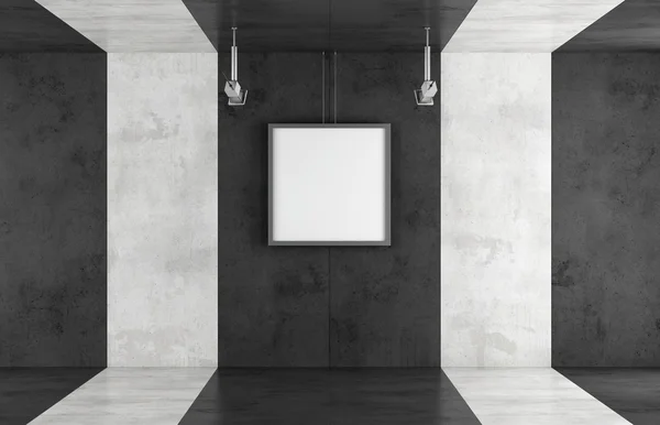 Galería de arte contemporáneo en blanco y negro — Foto de Stock