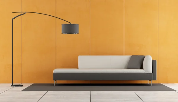 Arancione salotto moderno — Foto Stock