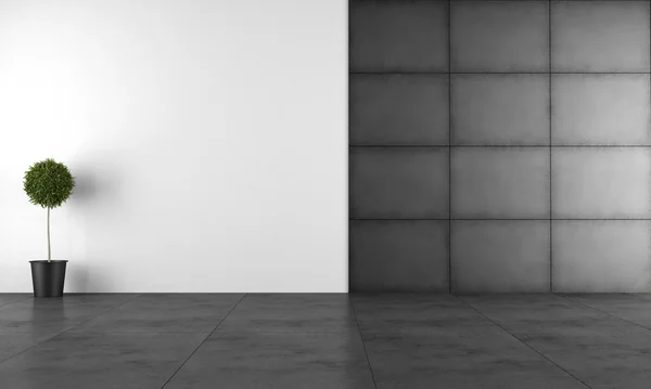 Чорно-біла сучасна кімната — стокове фото