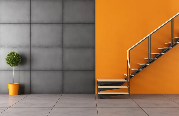 Modernes Zimmer mit Treppe — Stockfoto